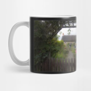 Rose Cottage - Oil Painting Effect Mug